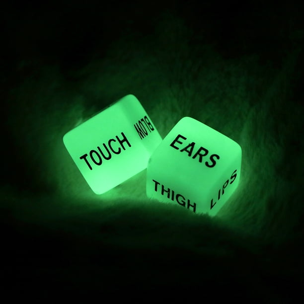 1 Pair Love Dice Glow in Dark Funny Sex Dice Adult Toys Couple Lovers Games  Sex Party Toy 