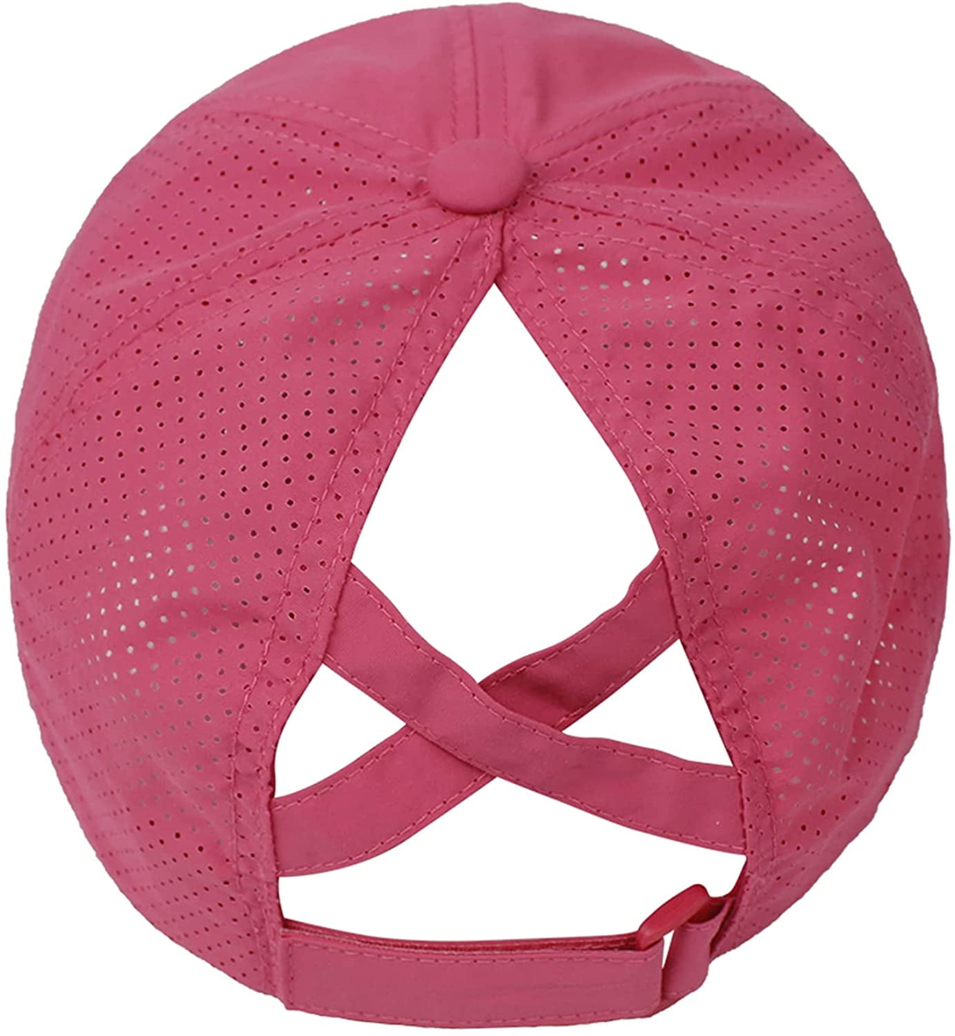 Womens Pink Crises Cross Ponytail Adjustable High Messy Bun Classic Baseball Cap 2 Packs Criss Cross Hat Womens Baseball Cap Distressed  main image 2