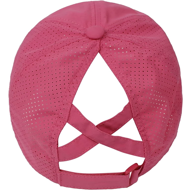 Womens Criss Cross Ponytail Baseball Cap Adjustable High  display picture 2