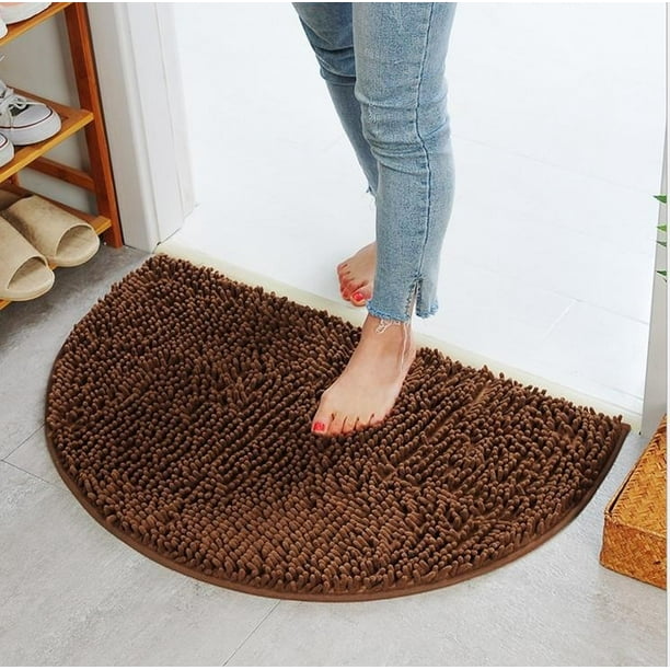 Non Slip Dirt Barrier D Shape Semi Circle Half Moon Floor Door Mat Rug 40 60cm Walmart Com Walmart Com