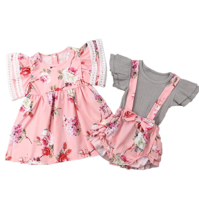 Pudcoco - Baby Girls Sister Matching Summer Clothes Princess Kids ...