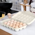 thumbnail image 5 of 18 Grids Stackable Egg Storage Box With Lid Snap-On Egg Holder Tray Shockproof Egg Storage Crisper For Refrigerator Kitchen，Dining & Bar Egg Container Khaki, 5 of 5