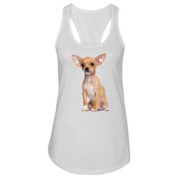Chihuahua Puppy Sitting. Tank Women -Image by Shutterstock, Female XX-Large