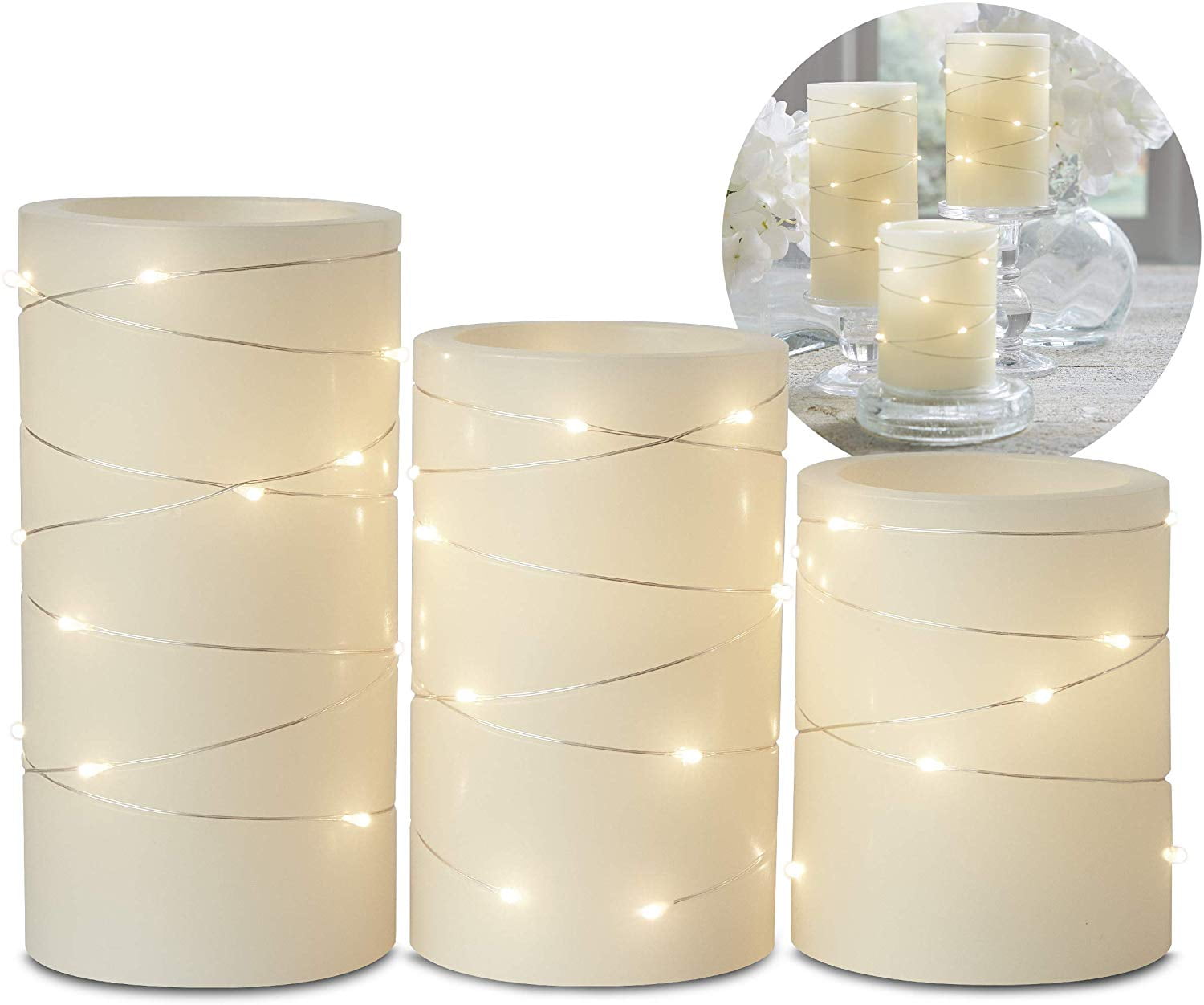 Led Flameless Candle Embedded Led Candle 10 Key Remote Control