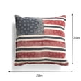 thumbnail image 2 of Yardvibe 4th of July Vintage American Flag Throw Pillow, 20x20 Inch Retro USA Striped Flag Throw Pillow for Independence Day, Patriotic Cushion Decorations for Sofa Couch, 2 of 7