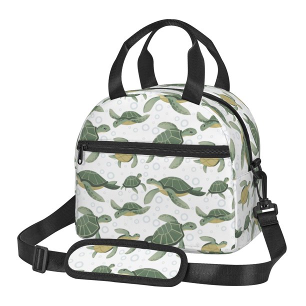 Easygdp Cute Turtle Caja de Almuerzo para Mujeres y Hombres, Bolsa de Almuerzo Insulada, Bolsas Reutilizables Impermeables para Viajes, Trabajo y Picnics