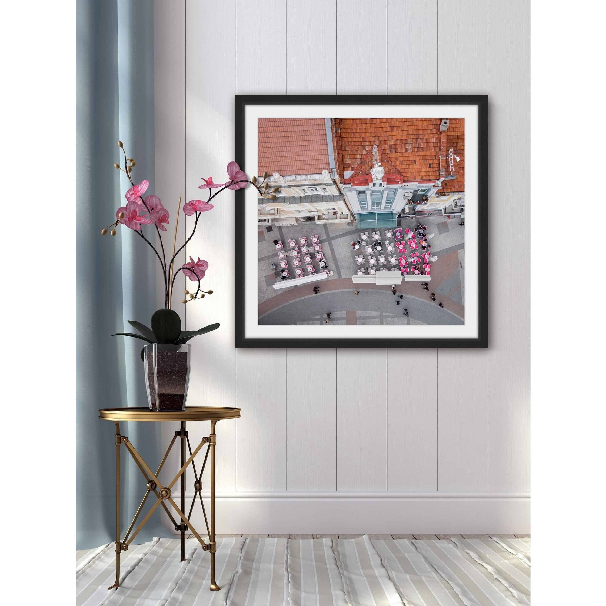 "Outdoor Eating" Framed Painting Print