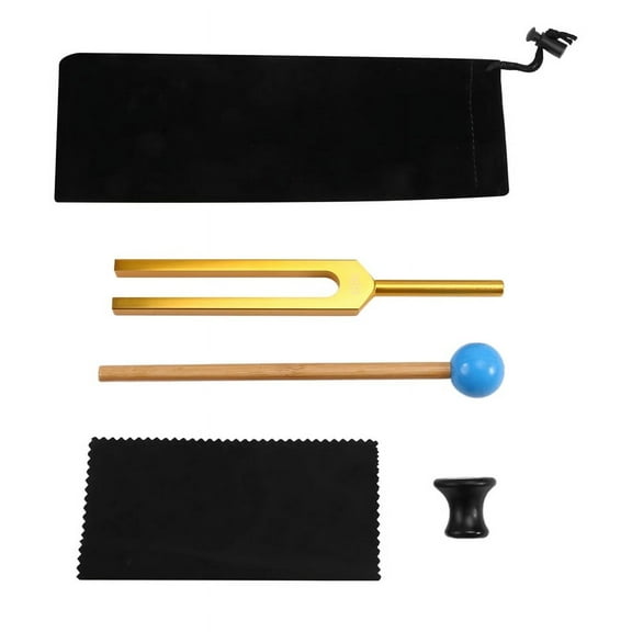 432 Hz Tuning Fork with Hammer, Aluminum Alloy Tuning Fork Gold