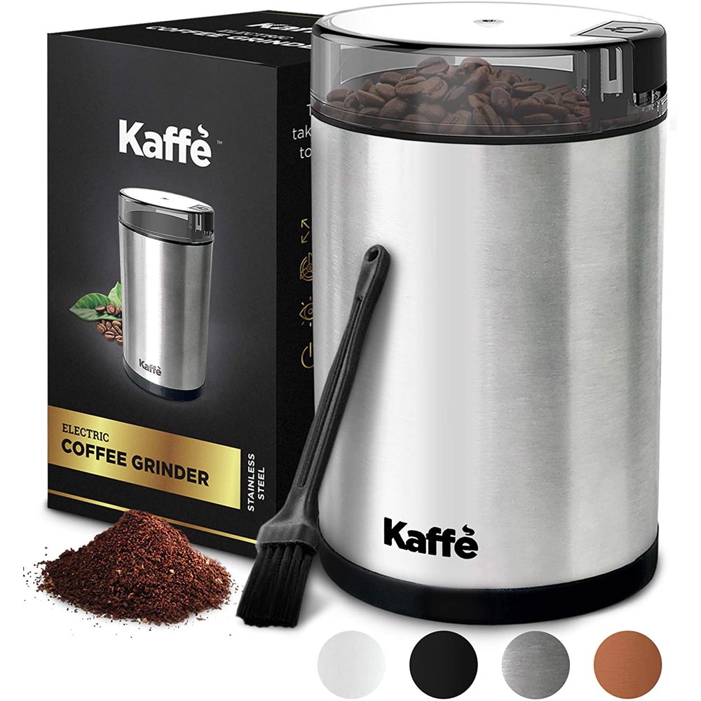 Kaffe Electric Coffee Grinder Stainless Steel 3oz Capacity with