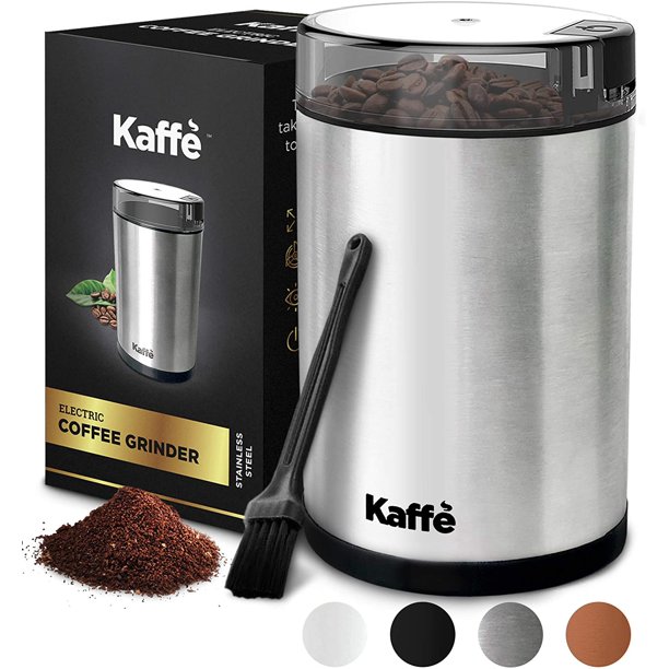 Kaffe Electric Coffee Grinder Stainless Steel 3oz Capacity with