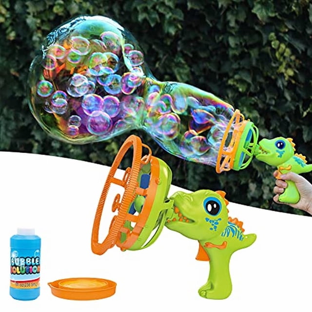Automatic Maker Bubble Bubble Machine Dinosaur Bubble Blower Toy Fun Continuous Stream For Kids Quiet Bubble Maker Enhances Parent Complimentary 236.5ml Bubble Solution