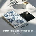 thumbnail image 6 of Lined Spiral Notebook Journal for Work, 300 Pages Thick B5 (7.1"x10") College Ruled Journal for Women & Writing, Hardcover Notebook for Note Taking, Perfect for Office Home School, Blue Floral, 6 of 7