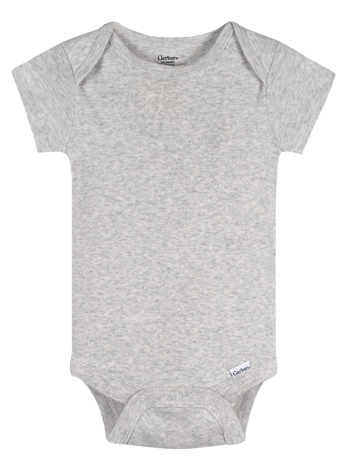 Gerber Baby Boy or Girl Neutral Short Sleeve Cotton Onesies, 4-Pack, Newborn - 24 Months