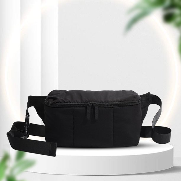 Bolsa de pecho Bolso bandolera casual Bolso de pecho ligero Turismo Senderismo Camping (Negro)