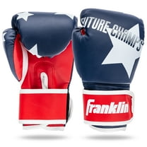 Franklin Sports Kids Boxing Gloves Set - Future Champs Youth Training Boxing Gloves for Kids Ages 5-8 - 6 Ounce Kids Boxing Training Gloves for Boys   Girls - Red   Blue Pair