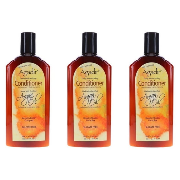 Agadir Argan Oil Daily Moisturizing Conditioner 12.4 oz (Pack of 3)