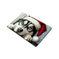 thumbnail image 3 of ZFLMY Husky Dog Santa Hat Diatom Mud Mat Non-Slip Christmas Home 24x16in, 3 of 5