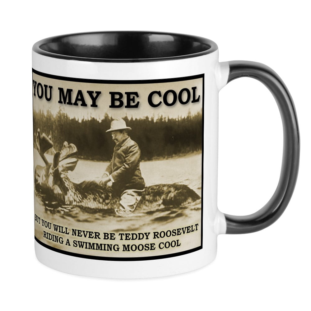 teddy roosevelt riding a moose cool