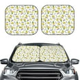 thumbnail image 2 of Xecao Lavender Flowers for Foldable Car Sun Shades (2-Pack) offer sun protection with an easy-fold design for convenient windshield shading., 2 of 7