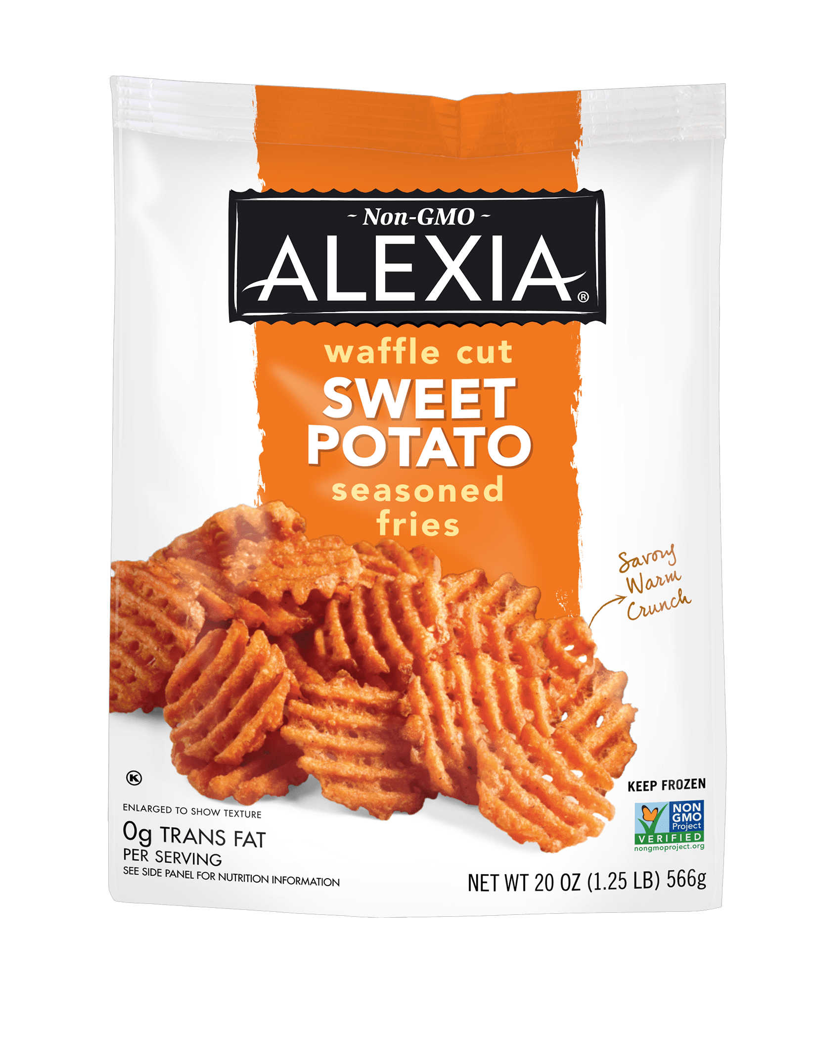 Alexia Waffle Cut Sweet Potato Seasoned Fries, Non-GMO Ingredients, 20 oz (...