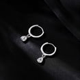 thumbnail image 6 of 925 Sterling Silver Teardrop Small Hoop Earrings for Women Teens CZ Droplet Huggie Earrings with Diamond Dangle, 6 of 12