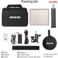 thumbnail image 2 of Aputure Amaran P60C RGBWW Full Color LED Video Panel Light 3-Light Kit Color Temperature 2500K-7500K,60W, CRI95+/TLCI 96+, 5900lux@1m, 10 Light Effects, with Softbox, Support App, 2 of 9