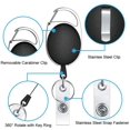 thumbnail image 3 of selizo 12 Packs Retractable ID Badge Card Holder Carabiner Badge Reel with Belt Clip and Key Ring, Assorted Colors, 3 of 5