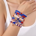 thumbnail image 3 of SmartBy Game Day Bracelets Stackable Sports Football Charm Bracelets Elasticated Football Themed Bracelets Set for Women Men Football Fans Boho Summer Beach Jewelry, 3 of 7
