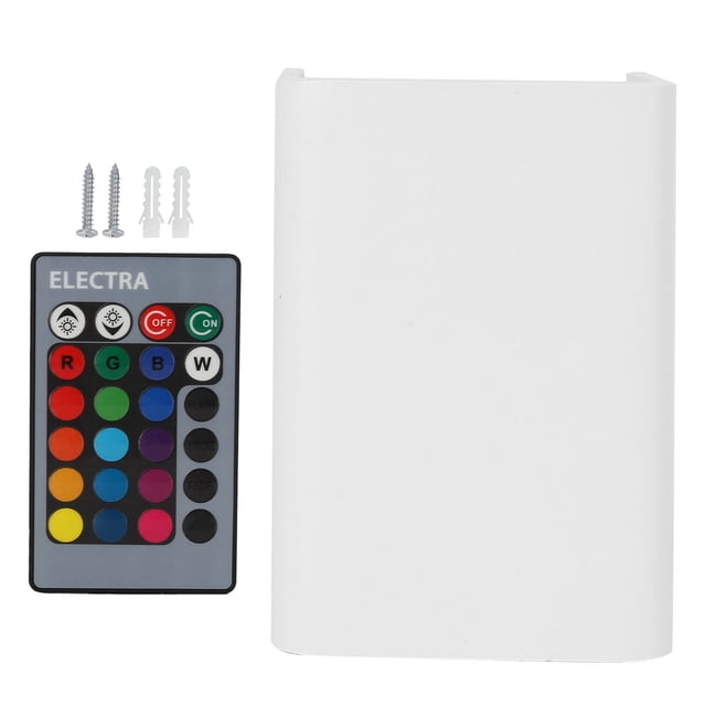 Lampe Murale à Télécommande LED, Source de Lumière LED Simple Lampe Murale Design Rétro Unique pour Centres Commerciaux Restaurants Bars Coque Blanche, Coque Noire