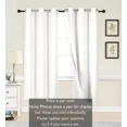 thumbnail image 3 of Gorgeous Home Linen 1-Piece Thermal Lined Blackout Window Curtain Silver Grommets (White Off, 63" Length ) K34, 3 of 5