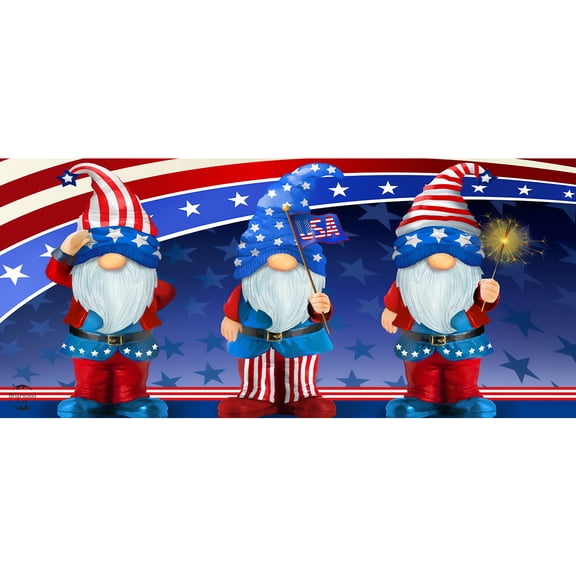 Briarwood Lane Patriotic Gnomes Mini Mat 22x10 Indoor Outdoor Doormat
