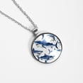 thumbnail image 4 of Shark Stunning Glass Design Circular Pendant Necklace - Unique Jewelry Gift for Her, 4 of 5