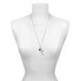 thumbnail image 3 of Delight Jewelry Silvertone Small Green Paw I Set You Apart Engraved Cross Zoey Necklace, 28", 3 of 4