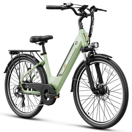 Jasion Roamer ST Electric Bike for Adults, 750W City Cruiser Commuter Ebike with 48V 11Ah Removable Battery, 26'' Step Thru Electric Bicycle, Front Suspension and 7-Speed