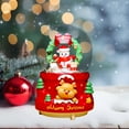 thumbnail image 4 of Christmas Snow Globe, Luminous Snowman Decoration, Resin Santa Claus Floating Christmas Ornament, Multicolor 12.5x8.5x8.5cm Soft Light Night Lamp, Unique Holiday Decor Gift, 4 of 7