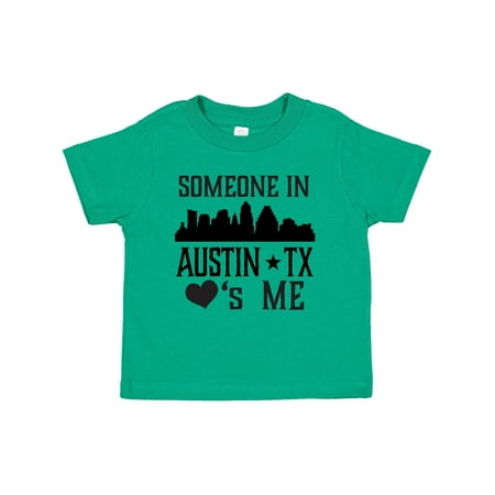 

Inktastic Austin Texas Someone Loves Me Skyline Gift Toddler Boy or Toddler Girl T-Shirt