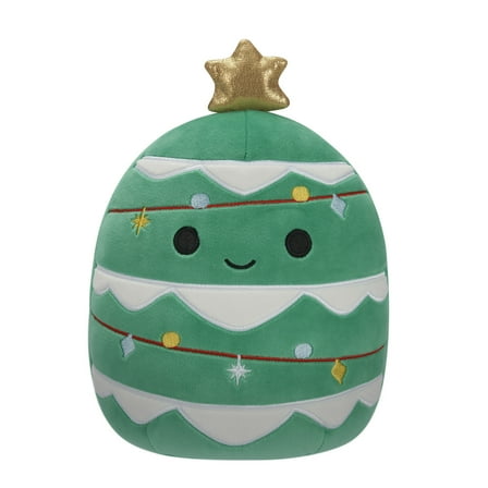 Squishmallows Original 8 inch Johann the Christmas Tree with Snow - Child's Ultra Soft Plush Toy