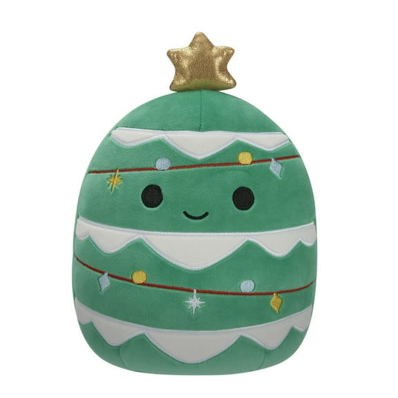 Squishmallows Original 8 inch Johann the Christmas Tree with Snow - Child's Ultra Soft Plush Toy