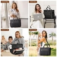 thumbnail image 2 of Bolsa de mano LOVEVOOK Teacher para mujer, trabajo, con soporte para portátil, color negro, 2 of 9