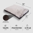 thumbnail image 3 of Open Box Aspen Pet 36x27" Faux Leather Gusset Pillow Pet Bed Removeable Cover, 3 of 8
