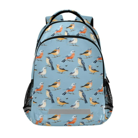 ALAZA Birds on Blue Backpack Elementary School Bag Bookbag Travel Rucksack