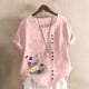 thumbnail image 1 of Xuyuer Women Tops Causal Summer Short Sleeve Oversized T Shirts Loose Blouses Fashion Round-Neck Comfy Women Tunic Tee Shirts Tops Loose Fit Regular Blouse, 1 of 5