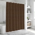thumbnail image 5 of Brown Turquoise Bathroom Shower Curtains with Hooks, Vintage Minimalist Dark Brown Turquoise Solid Color Waterproof Fabric Washable Shower Curtain for Home Hotel Bathtub Decor 72x72 Inch, 5 of 9