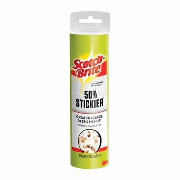 Scotch Brite  8 in. Scotch-Brite Lint Roller Refill, Black
