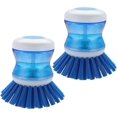 thumbnail image 2 of Hydraulic Pan Washing Brush, Non Stick Oil Pan, Kitchen Press Pan Washing Brush, Automatic Liquid Filling Sponge Dish Washing Brushpink, 2 of 5