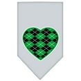 thumbnail image 3 of Pet and Dog Bandana Screen Printed, "Green Argyle Heart", 3 of 10