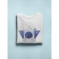 thumbnail image 3 of Astronaut Inside A Triangle Sweatshirt Men -Image by Shutterstock, Male Medium, 3 of 4