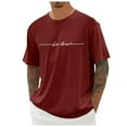 thumbnail image 3 of Los Angeles Graphic Tees for Men Summer Casual Fashion Short Sleeve Crewneck Relaxed Fit Tshirts Streetwear, 3 of 5
