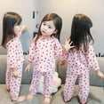 thumbnail image 4 of Pijamas de fresa para niña, ropa de dormir de manga larga con dibujos animados, conjunto de 2 piezas, Navidad, 2018, 4 of 4