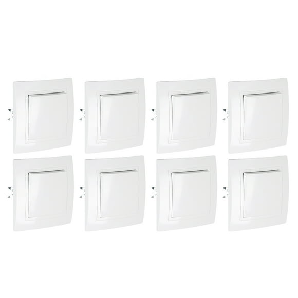 Light Switch,8Pcs Single Pole Light Single Pole Switch Electrical Switche Exceptional Reliability